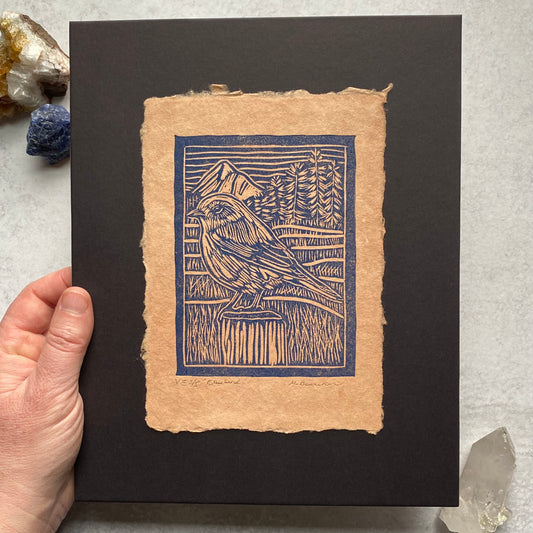 Bluebird on 8x10 mat board