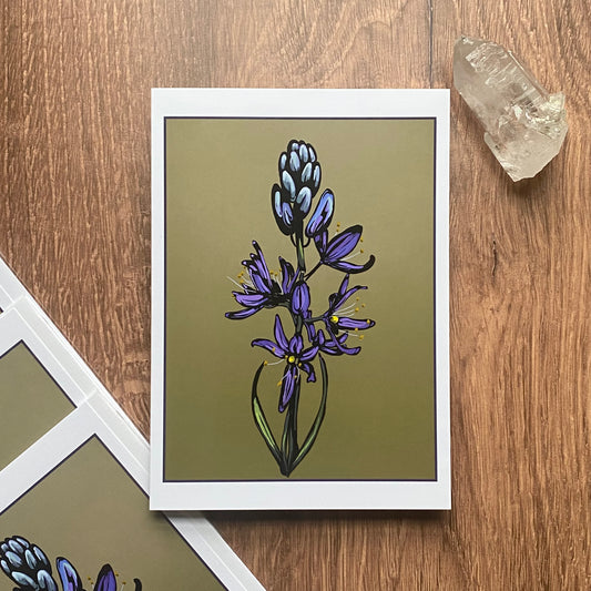Camas greeting card (blank inside)