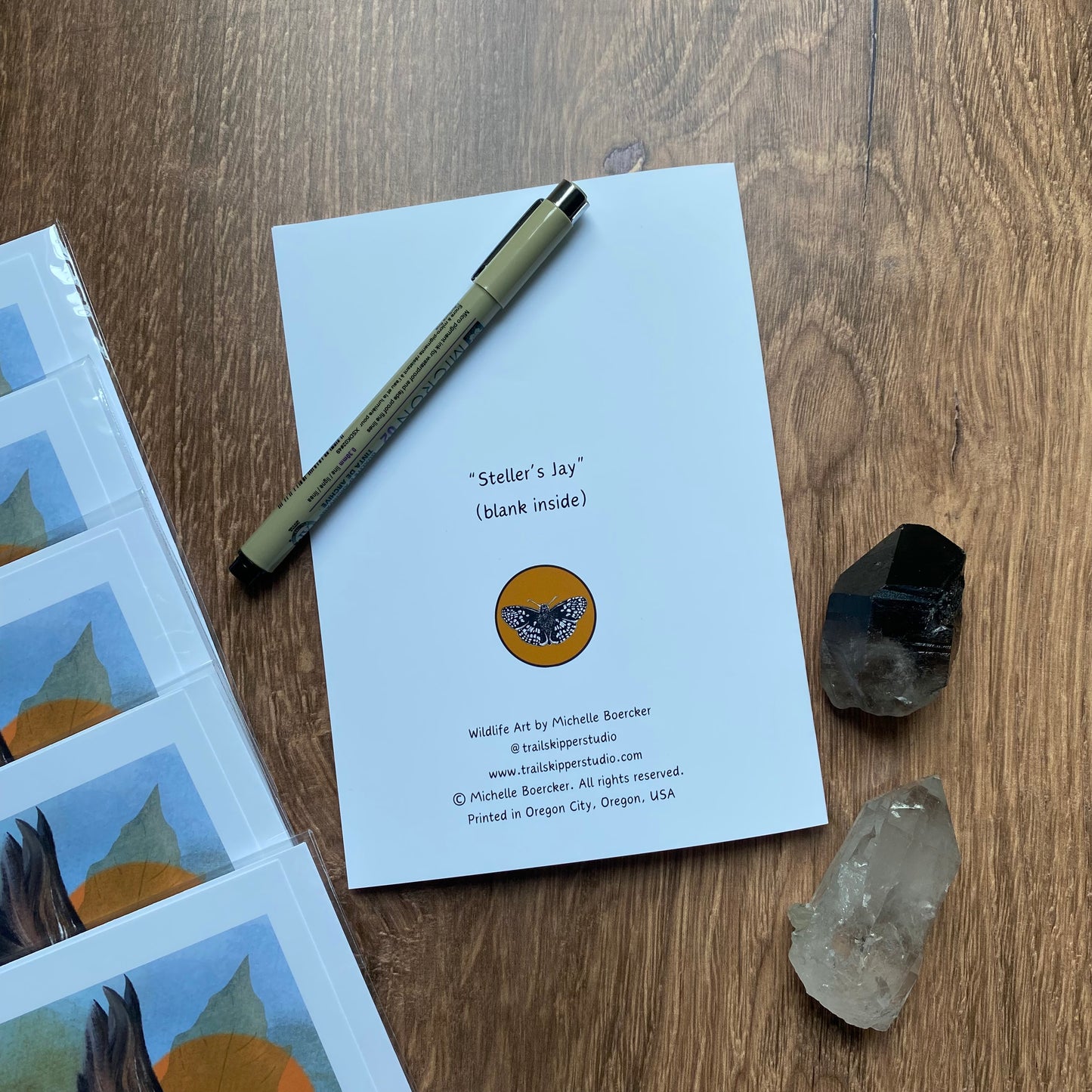 Steller's Jay greeting card (blank inside)