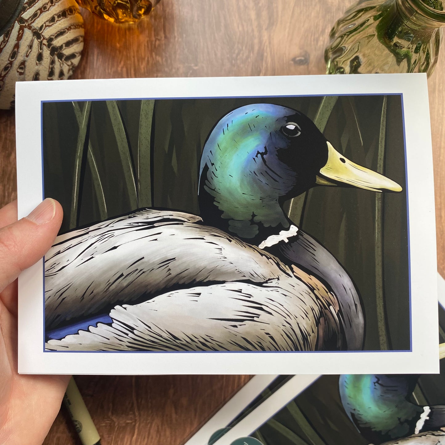Mallard on the Tualatin greeting card (blank inside)
