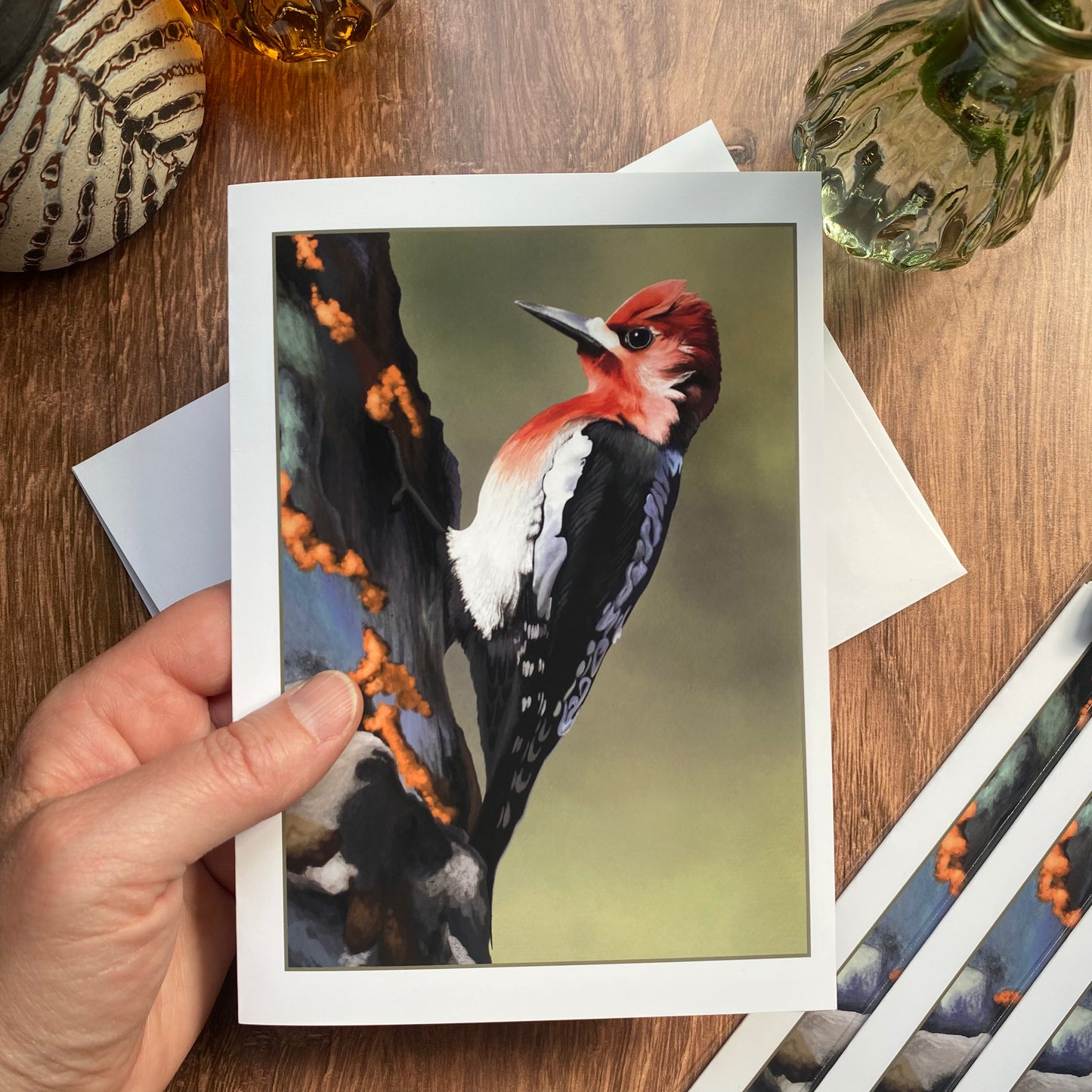 Red-breasted Sapsucker greeting card (blank inside)