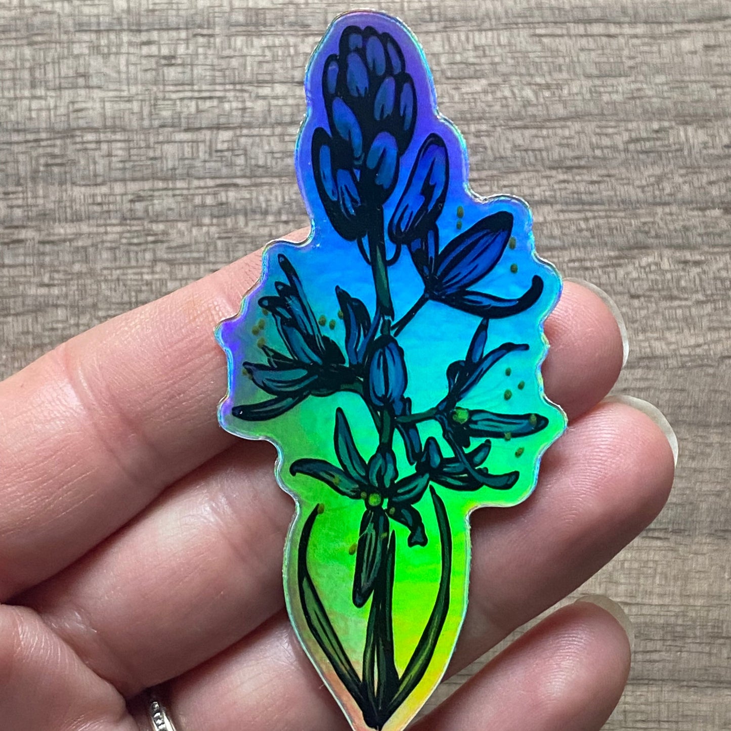 Common Camas holographic sticker