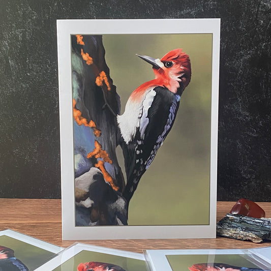 Red-breasted Sapsucker greeting card (blank inside)